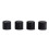 Lot de 8 boutons de commande de basse à dôme de remplacement (noirs) 2