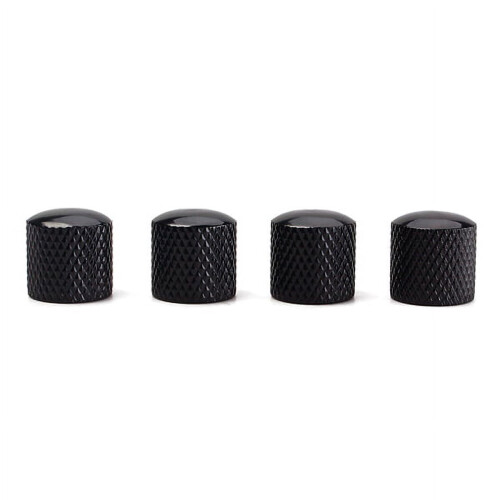 Lot de 8 boutons de commande de basse à dôme de remplacement (noirs) 1