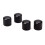 Lot de 8 boutons de commande de basse à dôme de remplacement (noirs) 5