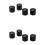 Lot de 8 boutons de commande de basse à dôme de remplacement (noirs) 8