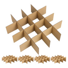 Aufbewahrungsboxen für Glaswaren mit Papiertrennwänden und Gitterdesign, 5 Stück