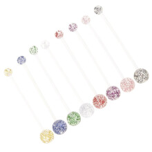 Piercing nombril en acrylique extra long (8 pièces)