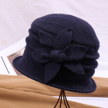 Einfarbige Wollmütze mit Blumenmuster, warme und winddichte Wintermütze für Damen, Wollmütze für Outdoor-Aktivitäten, Reisen, Verabredungen und