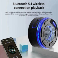 Wireless Speakers Waterproof Outdoor Household High Sound Quality Long Battery Life Atmosphere Light Red