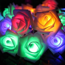 „Marry Me Rose“-Lichterkette – 1,5 m, 20 LEDs, batteriebetriebene Lichterkette für Heiratsanträge, Hochzeiten, Jubiläen, Partys (Rot & Weiß)