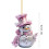 Pink and Silver Snowman Christmas Ornament 1 Pack 3