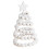 Tabletop Christmas Tree Ornament with White Beads 2