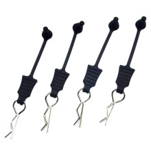 4x Cleme metalice pentru caroserie, Clemă pentru caroserie cu clapete de tragere, Pin clemă RC, Pin tip R pentru vehicule auto RC Hobby, model