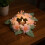Couronne de bougies pivoines pour centres de table 25 x 25 cm 1