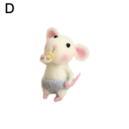 Wool Felt DIY Kit for Beginners - Create Cute Mouse Toys with Easy Materials 2