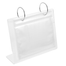 Petit album photo de bureau, support pour album photo en acrylique, format 17 x 16 x 5 cm.