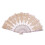 (White) Lightweight Folding Hand Fans for Dance Performance 1