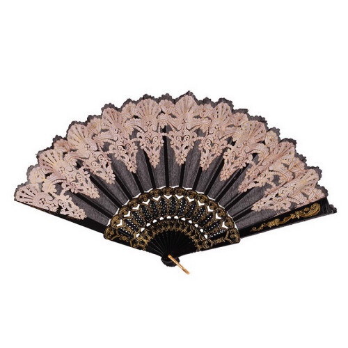 (Black) Lightweight Folding Hand Fans for Dance Performance