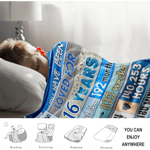 Sweet16Gifts για Κορίτσια & Αγόρια – Κουβέρτα Γενεθλίων 40"x50" με Κουτί Δώρου, Συμβατή με 1