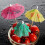 Cocktail Umbrella Picks Paper Wooden 24-Pack 8
