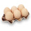 6 Cups ceramic egg holder, Decorative Serving Egg Stand, Holds Half Dozen Eggs for Fridge & kitchen Countertop Display (Brown) 3