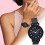 Easy-Read Dial Smart Watch with Precise Second Hand, Silicone Strap, Compatible with All Genders & Ages, Rectangular Automatic Sports Watch 3