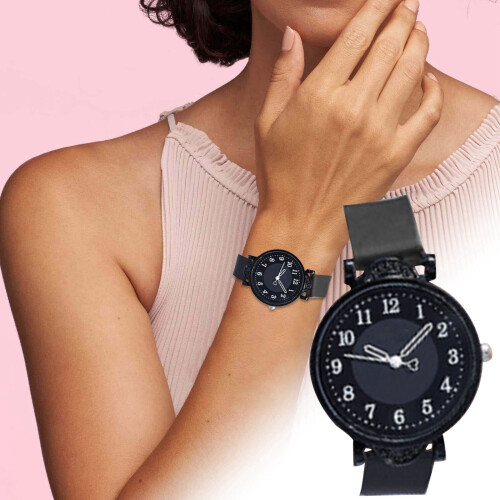 Easy-Read Dial Smart Watch with Precise Second Hand, Silicone Strap, Compatible with All Genders & Ages, Rectangular Automatic Sports Watch 2