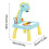 Kids Educational Dinosaur Projector Desk with Light and 5