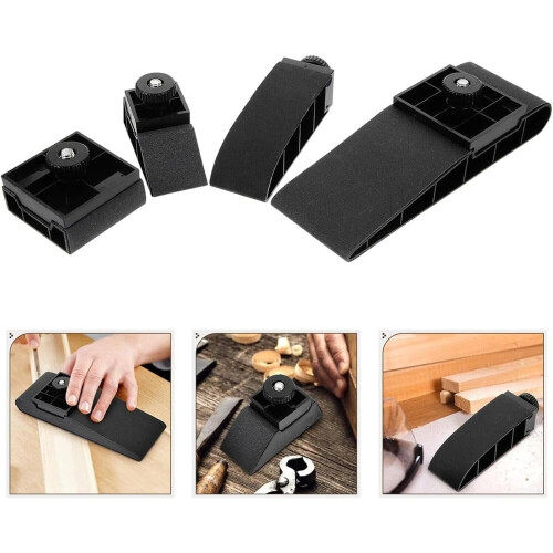 Sandpaper Rack Hand Sanding Block for Woodworking and 2
