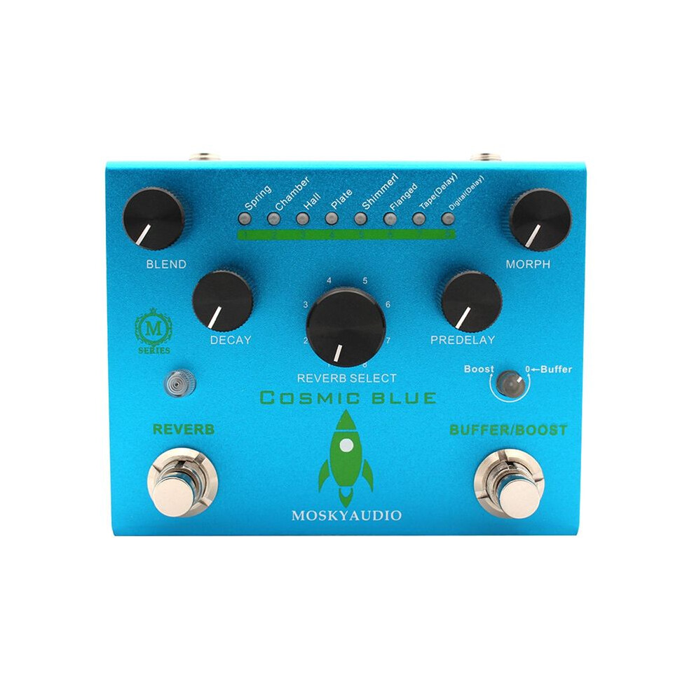 Moskyaudio Cosmic Guitar Bass Effects Pedal Reverb 8 Models Function Sound Processor For Guitar And Bass 4712519520424