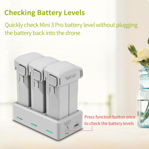 3-Way Battery Charger Automatic Detection Charging Hub Dock for DJI Mini 3 PRO 1