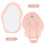 Pink Makeup Mirror with Wavy Frame Desktop Vanity 6