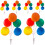 stk. assorterede farvede ballon-cupcake-pinde dekorative bagepynt 4