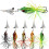 Δόλωμα ψαρέματος Spinnerbait Frog για στόχευση, μαύρο με R3U1Rotati D1P0 3