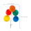 stk. assorterede farvede ballon-cupcake-pinde dekorative bagepynt 7