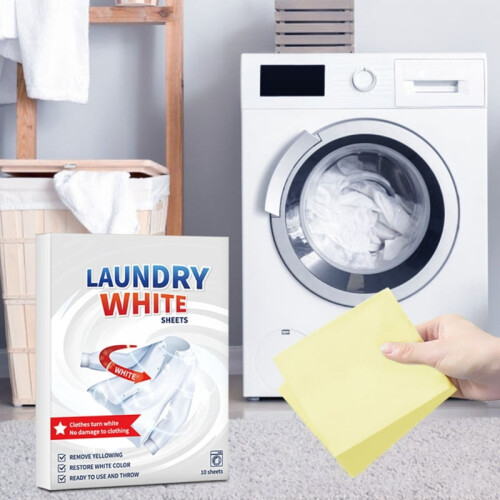 Laundry whitener sheets powerful 10-count 2