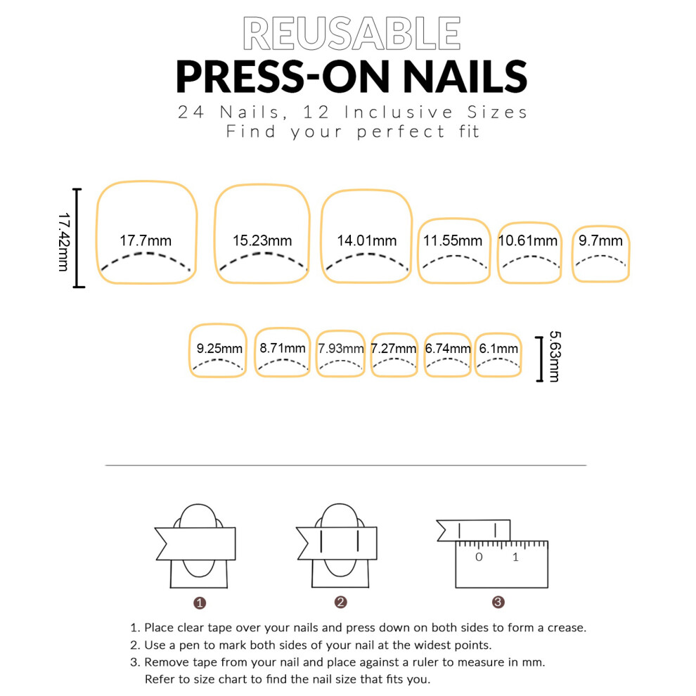 Dcph-Clothing 24Pcs Nude & Red Square False Toenails For Women