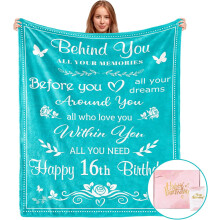 Darčeky k 16. narodeninám pre dievčatá s darčekovou krabičkou – Sweet16Decorations (50"x60")
