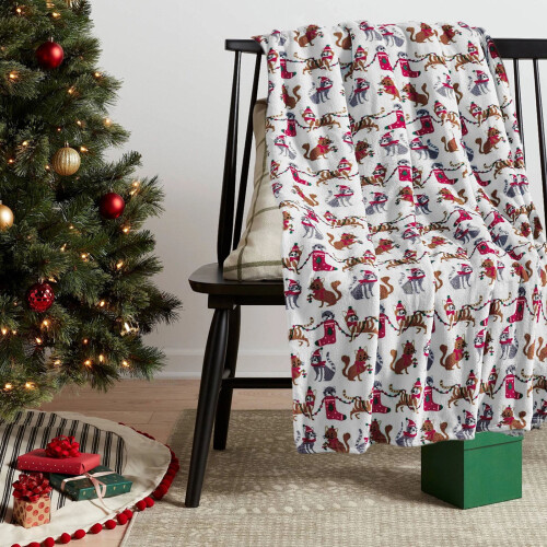 Couverture décorative de Noël en polyester 70 x 100 cm