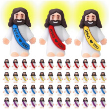 Miniaturas de Jesus para a Páscoa, Brinquedos Religiosos, Conjunto com Várias Unidades de Miniaturas de Bolso para Rechear Ovos de Páscoa e