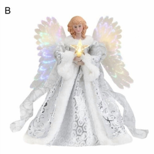 Angel Tree Topper with Lights 2 Pieces 2