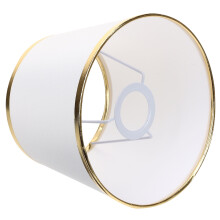Abat-jour en tissu blanc ibasenice pour lampes vintage, lumière douce et chaude, idéal pour le salon ou la chambre.