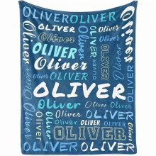 Coperta in pile personalizzata con nome