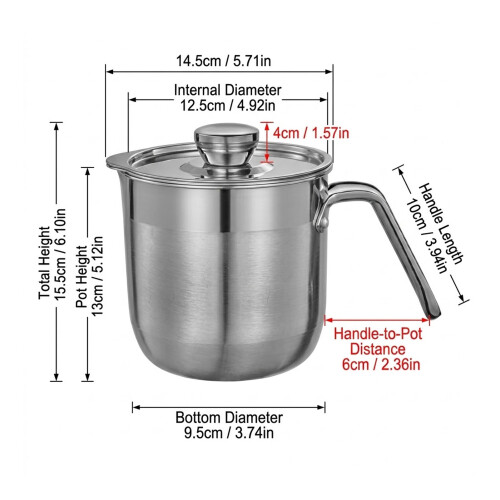 (Large 3 Piece Set) Stainless Steel Egg Separator - Home & Restaurant Use