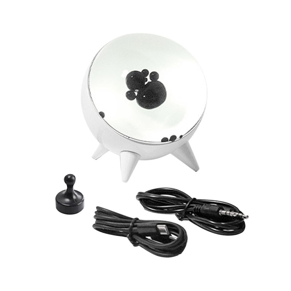 Magnetic Fluid Pickup Music Rhythm - Visualized Desktop Ornament,Home Decoration Speaker Sound Partner Light/White 6031035711054