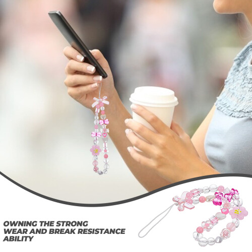 unbranded 2 Pcs Wrist Strap Cell Phone Holder Case with Mobile Straps Keychain 2