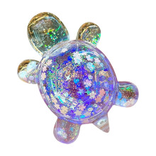 2.36x3.54" Simulation Toy Toys Large Exploding Flash Turtle Quicksand Dazzles Color Ornaments Creatives Jewelry Table Setting, Gifts for Him, Purple