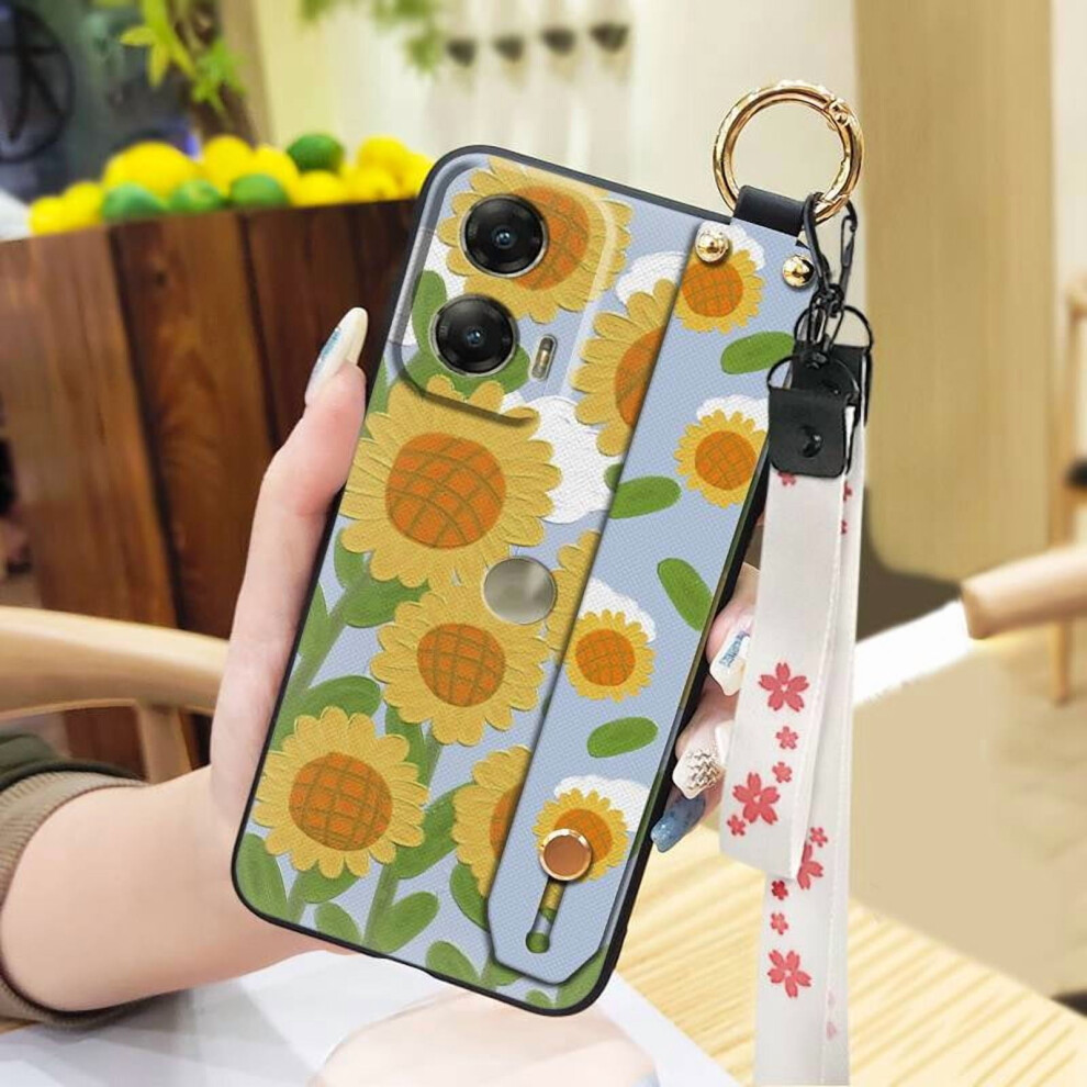 Moto G Stylus 5G 2024 Phone Case With Wrist Strap, Waterproof, Dust-Resistant, Flower Design, Kickstand, Shockproof 9193271208327