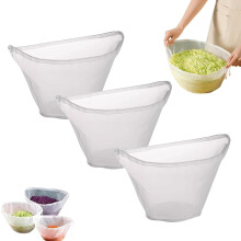 Nylon Filter Bag, Bowl-Shaped Nut Milk Bags, Fine Mesh Strainer, Reusable Cheese Cloth with Elastic Top (3pcs-L), Compatible with Home Kitchen