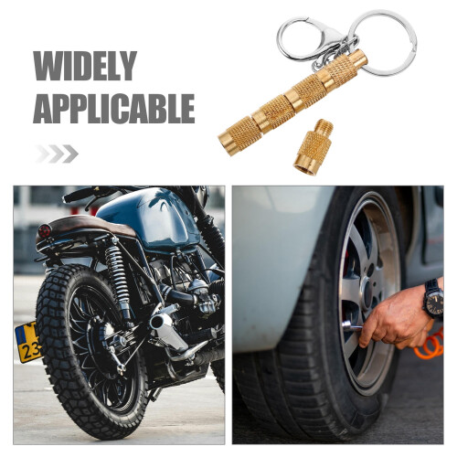 Tire Tool 1 Set Golden Brass for Quick Deflation and Multi-functional Use in 2