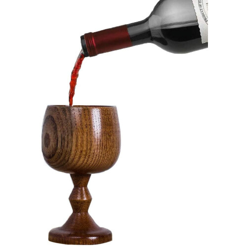 TBWHL Χειροποίητο Ξύλινο Ποτήρι Κρασιού Jujube 5oz (150ml)