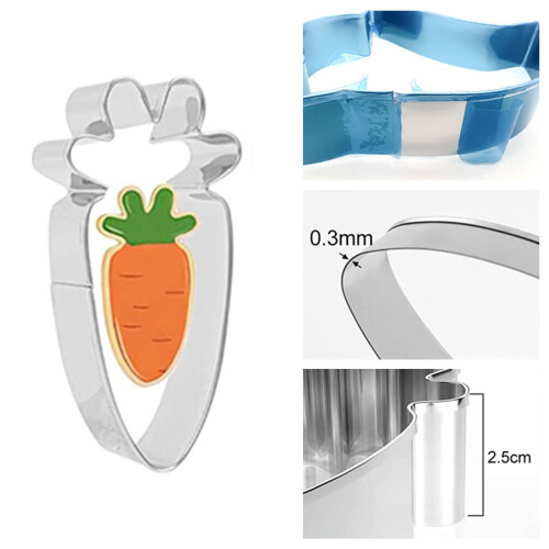 Stainless Steel Cookie Cutter E Carrot, Biscuit Moulds, 1