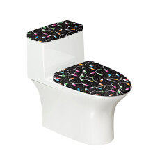 Ensemble de housse de toilette à motif de guirlandes lumineuses, en forme de U, douce et lavable