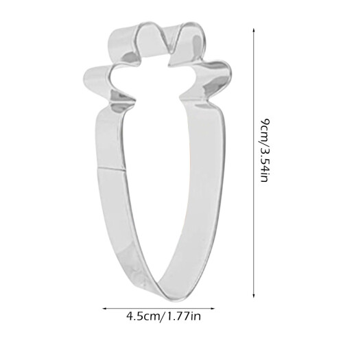 Stainless Steel Cookie Cutter E Carrot, Biscuit Moulds, 2