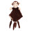 (Monkey) Soft Plush Security Blanket for Toddlers 1